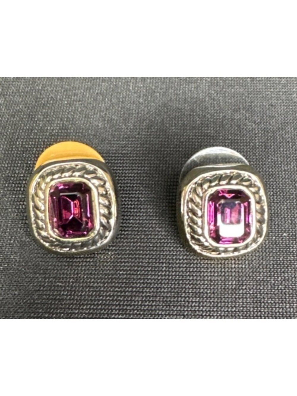 Two-Tone Amethyst Purple Necklace & Earring Gemstone Pendants Jewelry Set - Picture 8 of 10